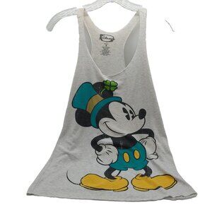 Disney Mickey Mouse St Patricks Day Irish Green Shamrock Tank Top Size Small